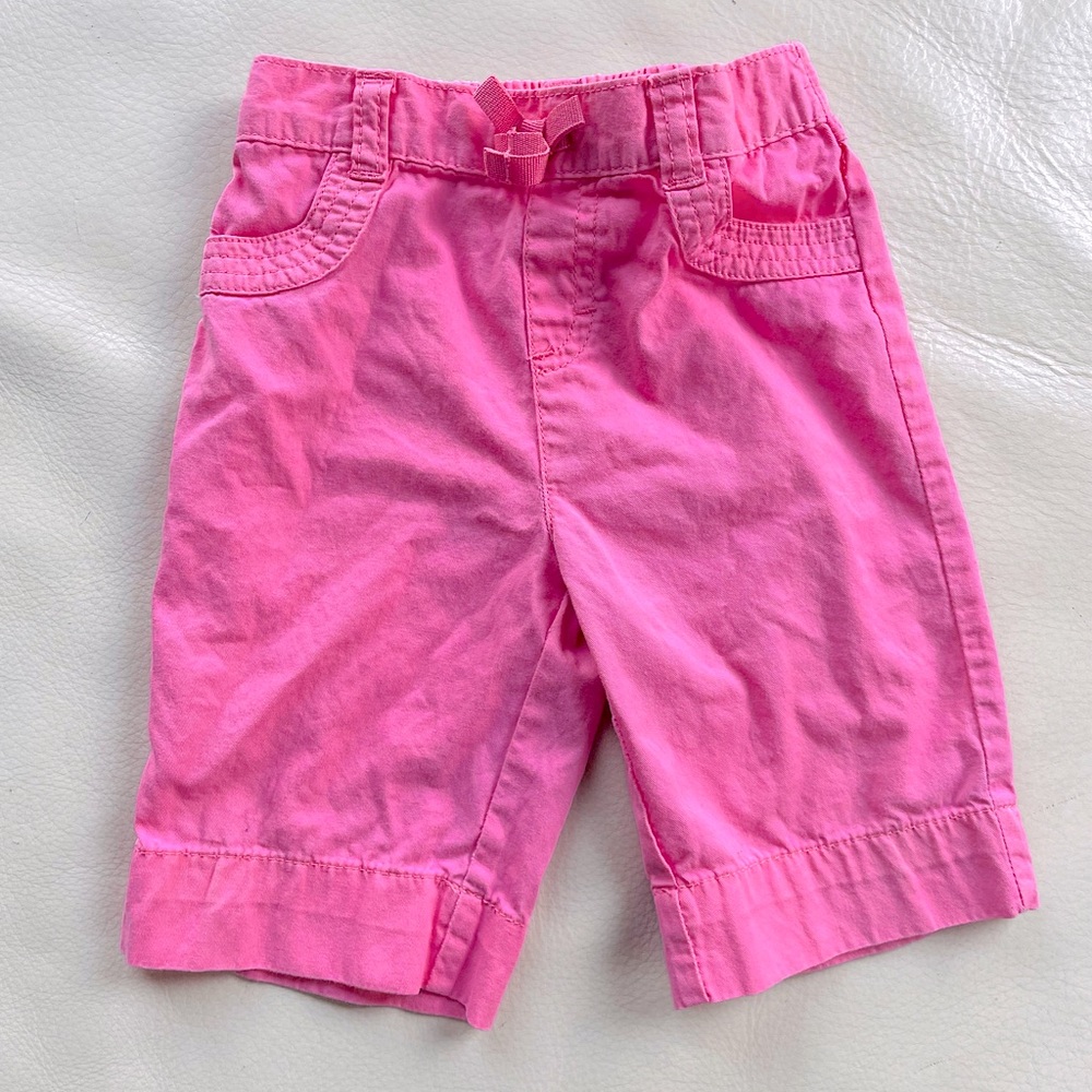 5/$20💥Bermuda Shorts / Pull-On Capris, Peony Pink, Woven 100% Cotton
